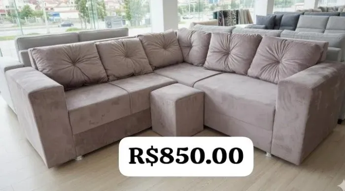 Sofá de canto confortável de qualidade entrega grátis