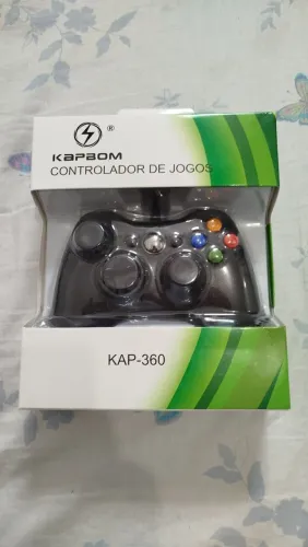 Controle de jogos com fio, USB, compatível com Xbox e PC KAP-360, Kapbom