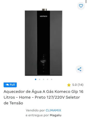 Aquecedor de água a gás