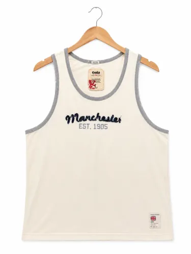 Regata Gola Manchester Est. 1905 Masculina Off White Tam. GG