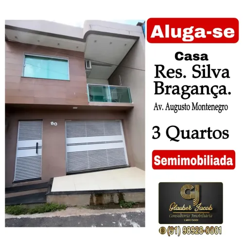 Alugo excelente casa com 3/4 na Augusto Montenegro.