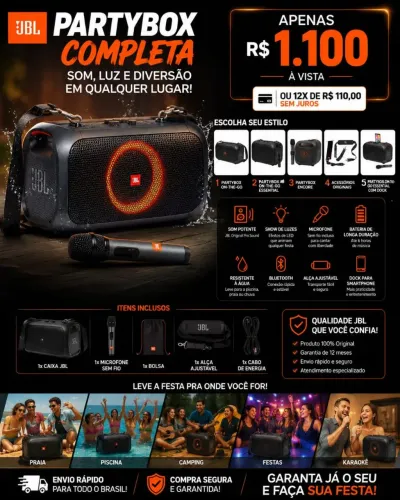 Caixa de som JBL partybox 