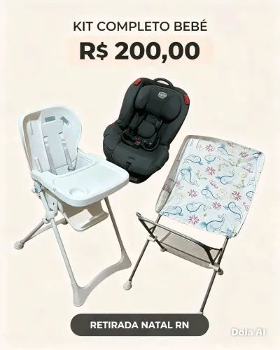 Kit completo: Artigos para bebê : Trocador, cadeirinha carro e trocador R$.200