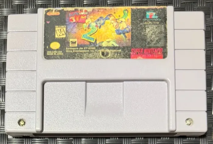 EarthWorm Jim 2 Original SNES Super Nintendo Playmates