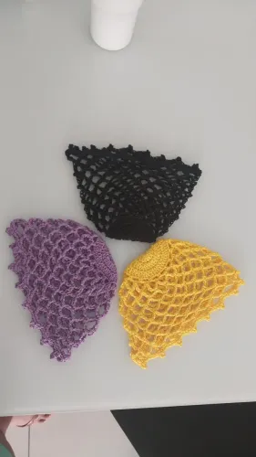 Headpiece Touca vazada de crochê 