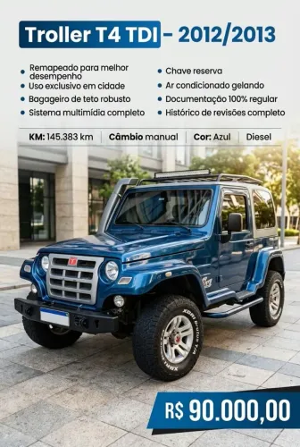 Troller T-4 4X4 3.2 TGV TDI Cap. Rígida Diesel 2013