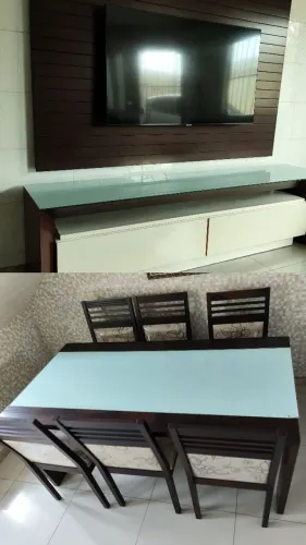 Hack completo + Mesa de vidro c/ 6 cadeiras