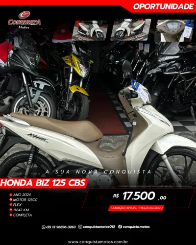 Biz 125 CBS 2024 | Apenas 11.000Km