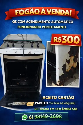 Fogão 3 bocas GE