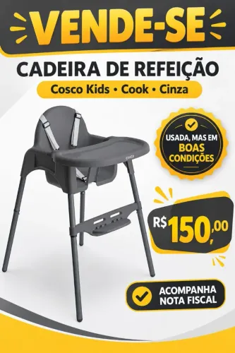Cadeira alimentação <br><br>Usada, mas em boas condições 