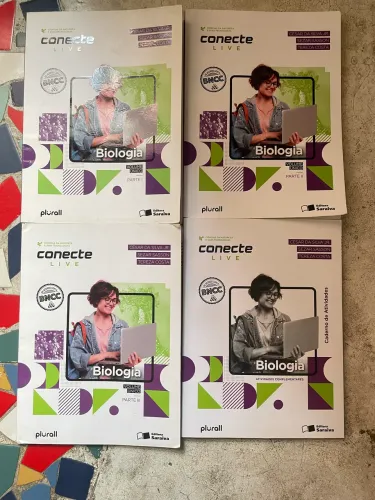 Kit conecte live - biologia (parte I, II, III e caderno de atividades) *com marcações 