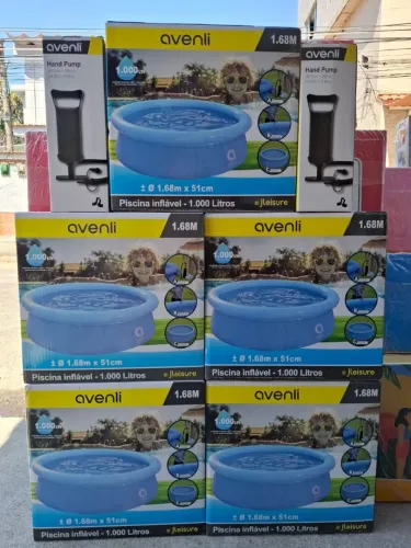 Piscina 1.000 litros avenli redonda inflável nova lacrada