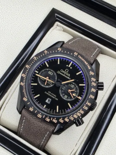 RELOGIO Omega Speedmaster Puseira de Couro AUTOMATICO LINHA AAA+ EM 10X SEM JUROS