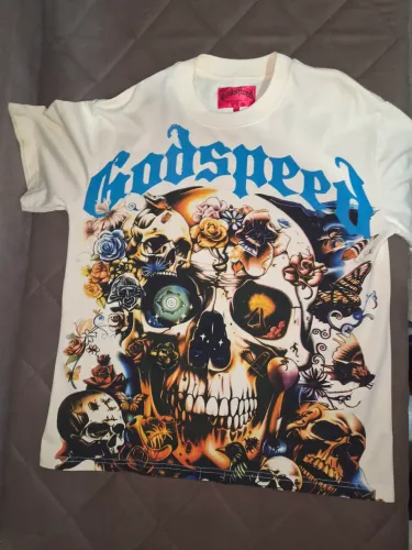 Camisa floral skull godspeed