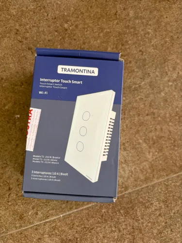 Interruptor inteligente touch , Wi-Fi. Novo. Tramontina 