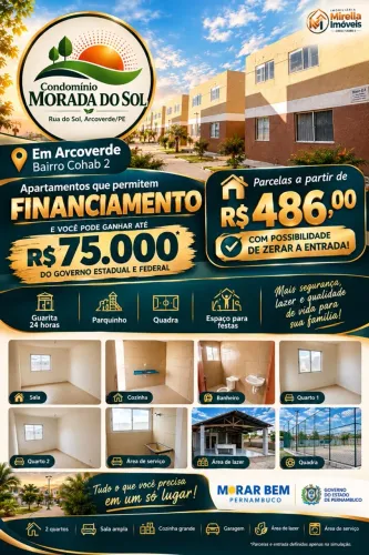 Apartamentos condomínio Morada do Sol - Arcoverde