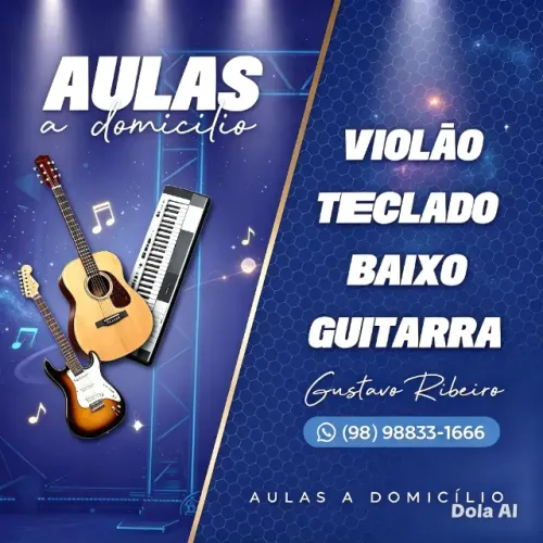 Aulas de violão/teclado á domicílio.