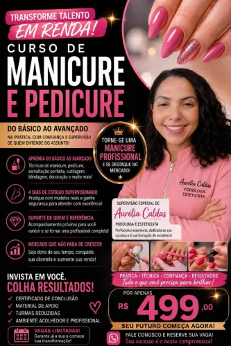 Curso manicure e pedicure cidade jardim