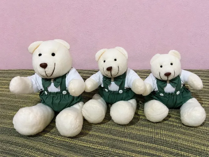Trio de ursinhos + ninchos redondos