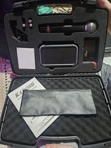 Microfone Kadosh C/ Receptor, Maleta, Manual e mais! (ACEITO CARTÃO)