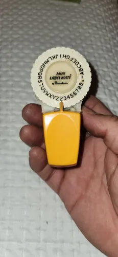 rotuladora manual vintage modelo Mini Label-Mate da marca Dennison antigo