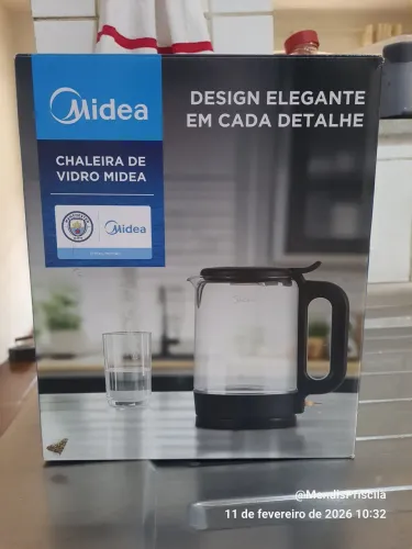CHALEIRA DE VIDRO MIDEA<br>VIDRO MIDEA