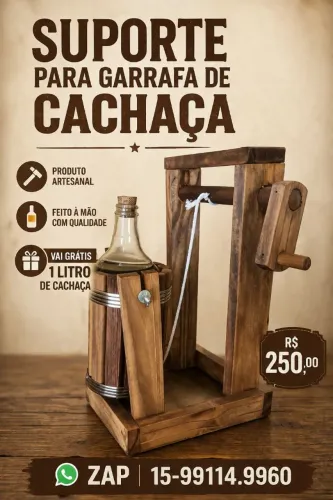 Suporte para cachaça com alavanca