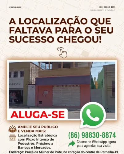 LOJA - ALUGO - PRAÇA DA MULHER DO POTE