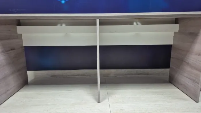 MESA DUPLA COM PASSA FIO A 80cm X P 52cm X L 180cm