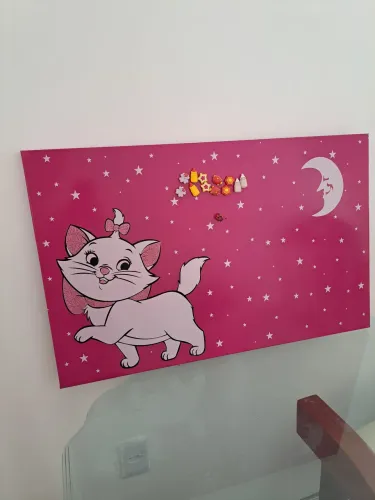 Quadro decorativo 80x50cm com 12 imas