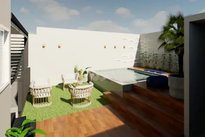 Casa mobiliada 3 quartos (1 suíte) com piscina, Jardim Botânico V, 200 m2