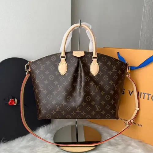 Bolsa Louis Vuitton Monogram Boétie MM em Lona castanha - Confecção Luxo