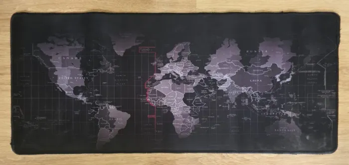 Mouse Pad Gamer Grande 70x30 Mapa Mundi