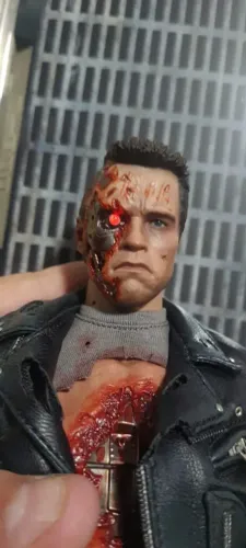 Terminator T-800 BD Present Toys 1/6 Novo Exterminador do Futuro igual Hot Toys