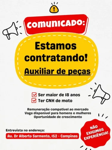 auxiliar de peças
