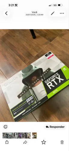 RTX 3070 GALAX EX Gamer 8GB, Excelente Estado, Ray Tracing e DLSS