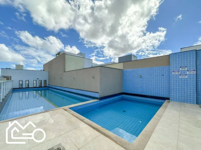 Apartamento 2 Quartos sendo 1 suíte com vista para o mar, lazer completo piscina, churrasq