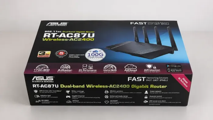 Roteador ASUS RT-AC87U AC2400 Dual Band Gigabit