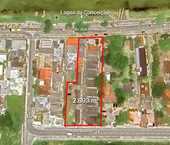 Terreno 2693 m2 na Av. das Rendeiras, Lagoa da Conceição