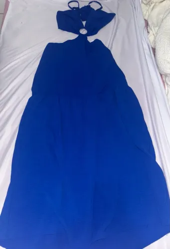Vestido longo azul