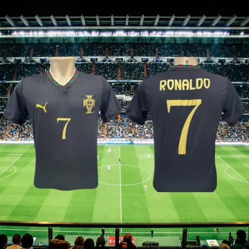 Camisa Seleção Portugal CR7 Black