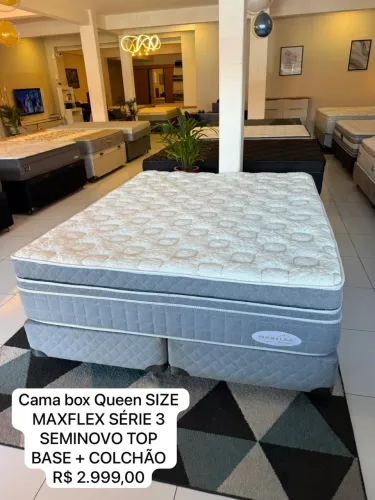 Conjunto Box Queen Size MAXFLEX SEMINOVO - ENTREGAMOS