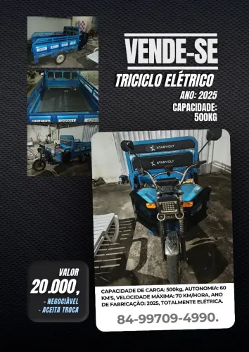 VENDO TRICICLO ELÉTRICO DE CARGA
