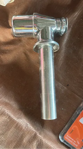 SIFÃO CROMADO E VÁLVULA INOX