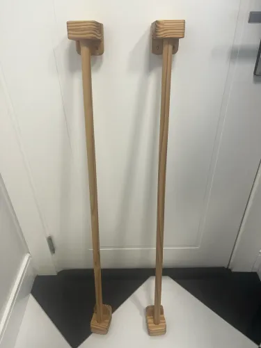 Barra de Apoio Montessori - Pinus Maciço Natural 105cm (Atóxica)