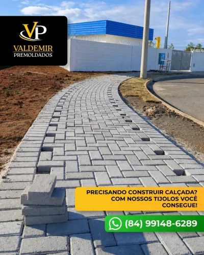 Tijolos para construção de calçada 