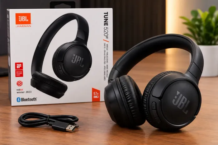 Fone de Ouvido JBL Tune 520BT Bluetooth 5.3 Preto