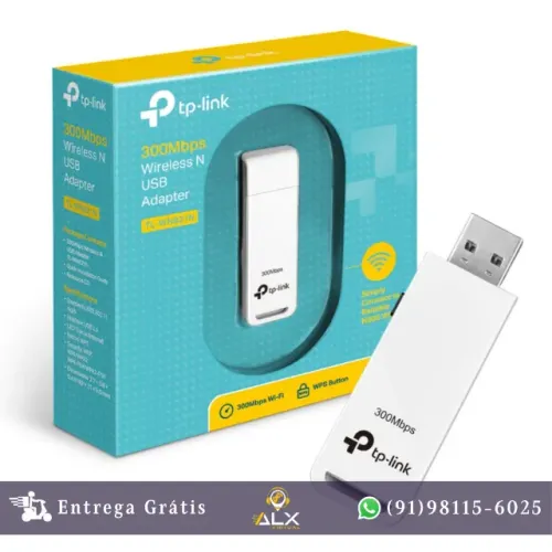 Adaptador Wi-fi 300mbps Usb Wireless Tp-link Tl-wn821n *ENTREGA GRÁTIS*
