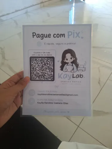 Plaquinha Pix Personalizada