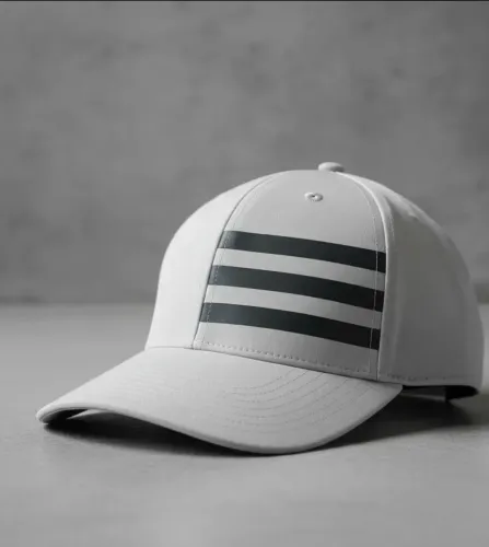 Boné de beisebol adidas - Bold 3-Stripes Cap - A631 - Adjustavel - cinza